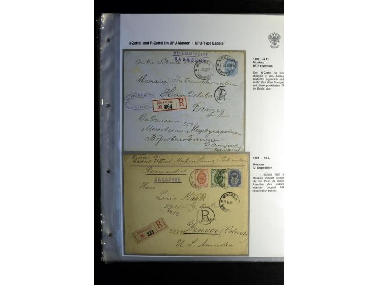 1901/17, umfangreiche Sammlung R-Briefe, dabei ein Band nur St. Petersburg und Moskau, insgesamt über 250 ausgesuchte Briefe 