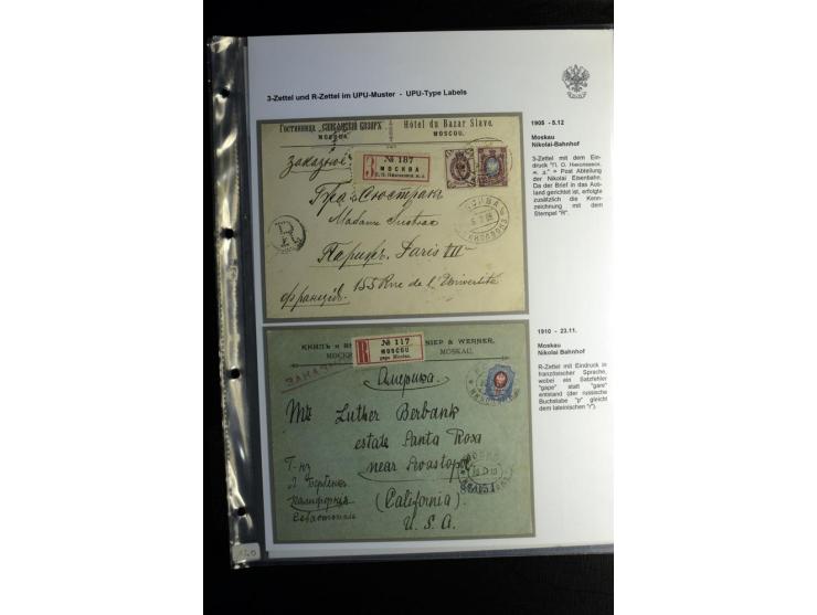 1901/17, umfangreiche Sammlung R-Briefe, dabei ein Band nur St. Petersburg und Moskau, insgesamt über 250 ausgesuchte Briefe 