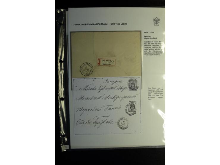 1901/17, umfangreiche Sammlung R-Briefe, dabei ein Band nur St. Petersburg und Moskau, insgesamt über 250 ausgesuchte Briefe 