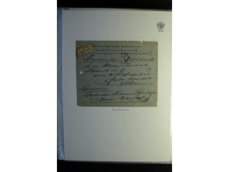 1901/17, umfangreiche Sammlung R-Briefe, dabei ein Band nur St. Petersburg und Moskau, insgesamt über 250 ausgesuchte Briefe 