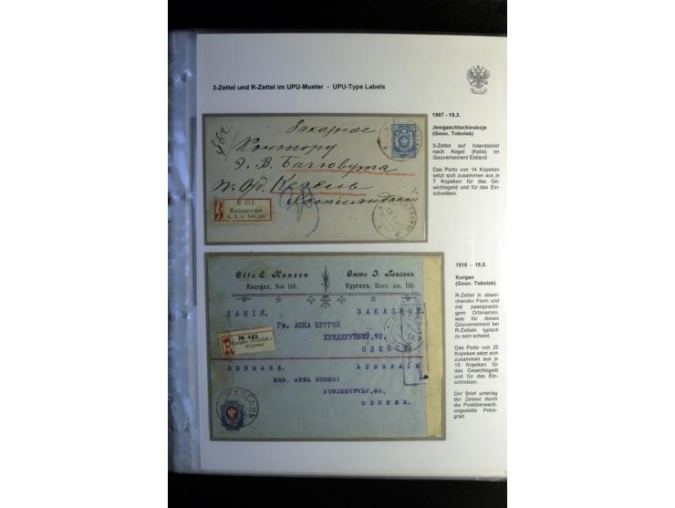 1901/17, umfangreiche Sammlung R-Briefe, dabei ein Band nur St. Petersburg und Moskau, insgesamt über 250 ausgesuchte Briefe 