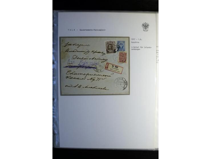 1901/17, umfangreiche Sammlung R-Briefe, dabei ein Band nur St. Petersburg und Moskau, insgesamt über 250 ausgesuchte Briefe 