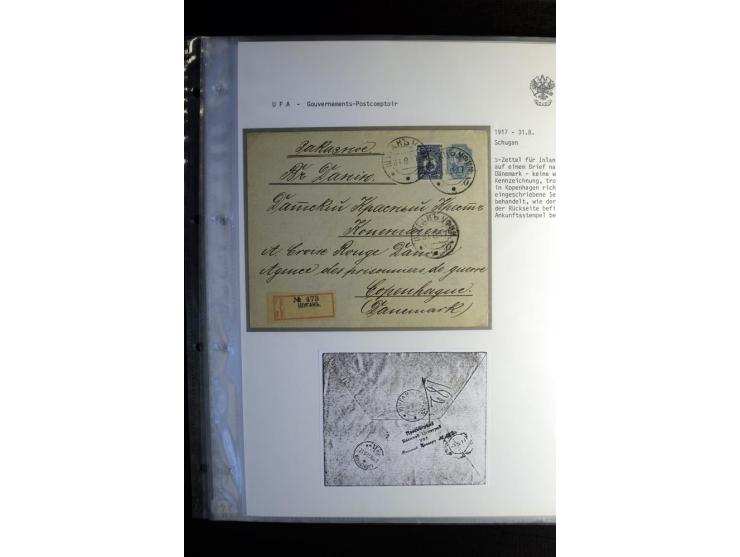 1901/17, umfangreiche Sammlung R-Briefe, dabei ein Band nur St. Petersburg und Moskau, insgesamt über 250 ausgesuchte Briefe 