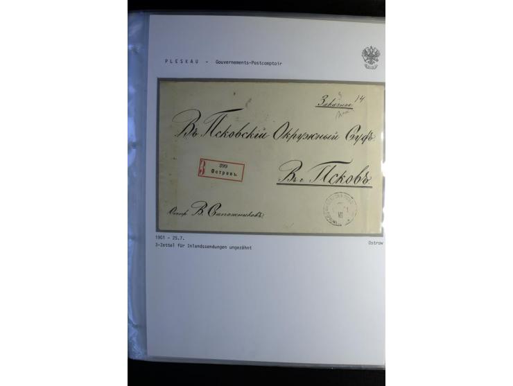 1901/17, umfangreiche Sammlung R-Briefe, dabei ein Band nur St. Petersburg und Moskau, insgesamt über 250 ausgesuchte Briefe 