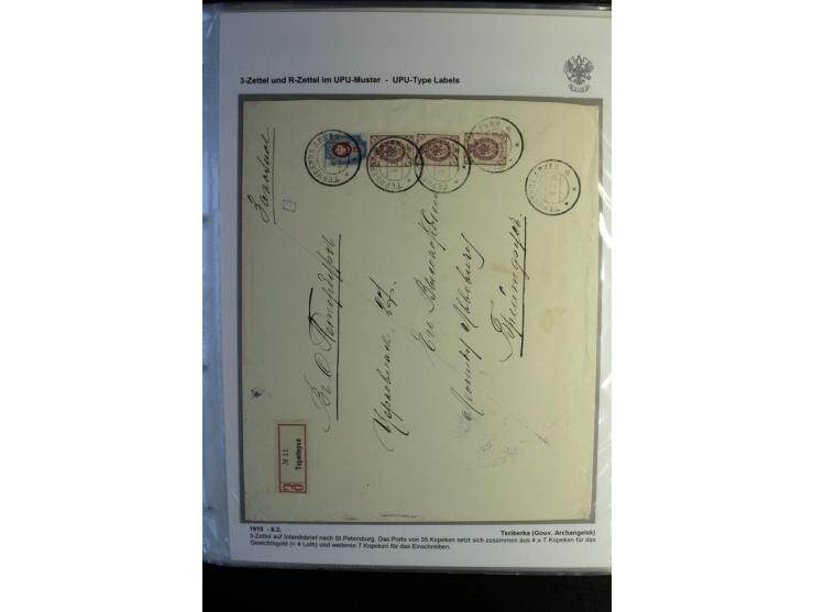 1901/17, umfangreiche Sammlung R-Briefe, dabei ein Band nur St. Petersburg und Moskau, insgesamt über 250 ausgesuchte Briefe 