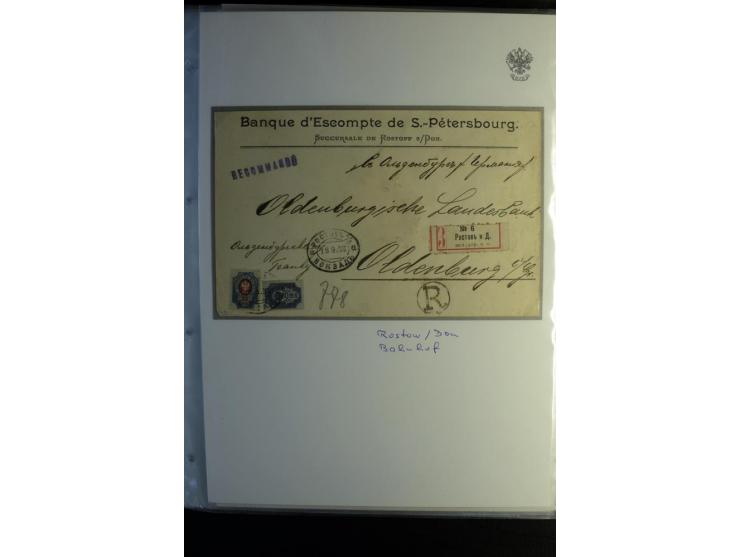 1901/17, umfangreiche Sammlung R-Briefe, dabei ein Band nur St. Petersburg und Moskau, insgesamt über 250 ausgesuchte Briefe 
