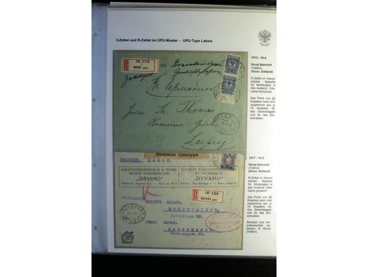 1901/17, umfangreiche Sammlung R-Briefe, dabei ein Band nur St. Petersburg und Moskau, insgesamt über 250 ausgesuchte Briefe 