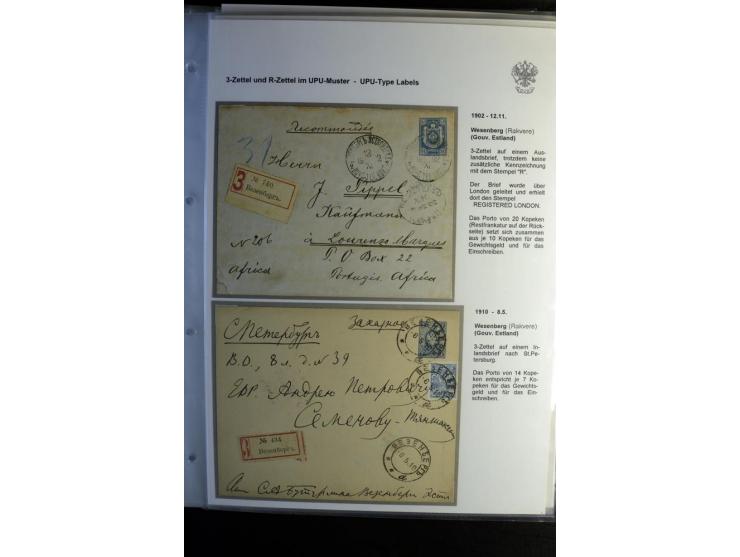 1901/17, umfangreiche Sammlung R-Briefe, dabei ein Band nur St. Petersburg und Moskau, insgesamt über 250 ausgesuchte Briefe 