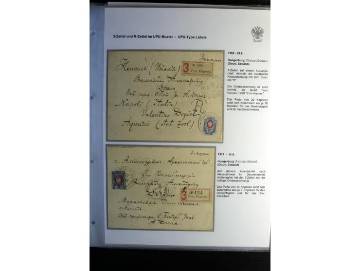 1901/17, umfangreiche Sammlung R-Briefe, dabei ein Band nur St. Petersburg und Moskau, insgesamt über 250 ausgesuchte Briefe 