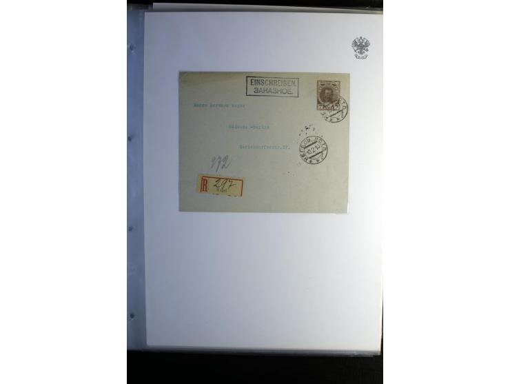 1901/17, umfangreiche Sammlung R-Briefe, dabei ein Band nur St. Petersburg und Moskau, insgesamt über 250 ausgesuchte Briefe 