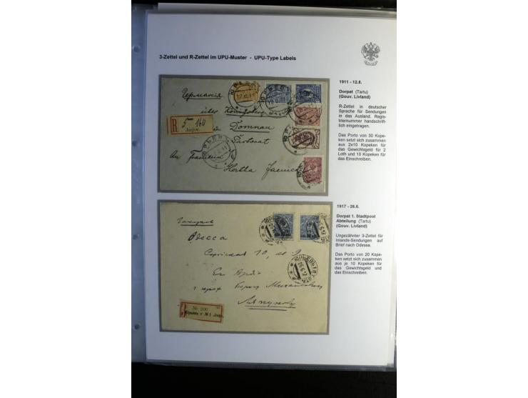 1901/17, umfangreiche Sammlung R-Briefe, dabei ein Band nur St. Petersburg und Moskau, insgesamt über 250 ausgesuchte Briefe 