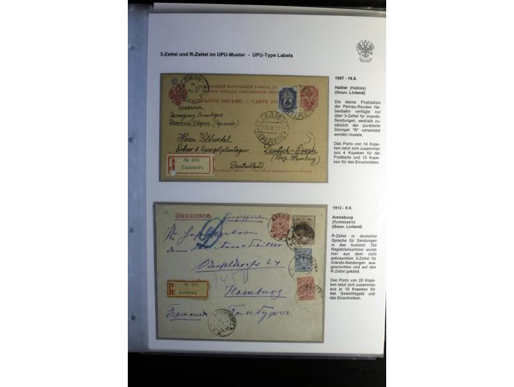 1901/17, umfangreiche Sammlung R-Briefe, dabei ein Band nur St. Petersburg und Moskau, insgesamt über 250 ausgesuchte Briefe 