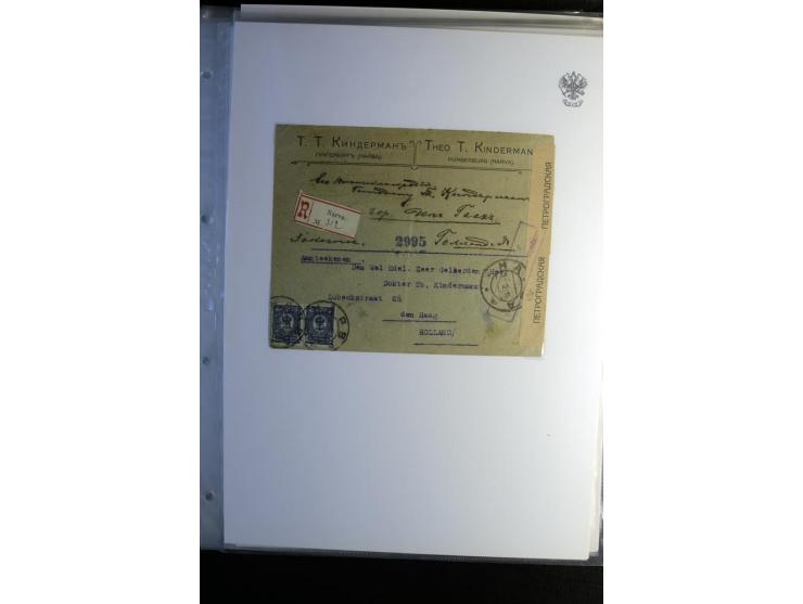1901/17, umfangreiche Sammlung R-Briefe, dabei ein Band nur St. Petersburg und Moskau, insgesamt über 250 ausgesuchte Briefe 