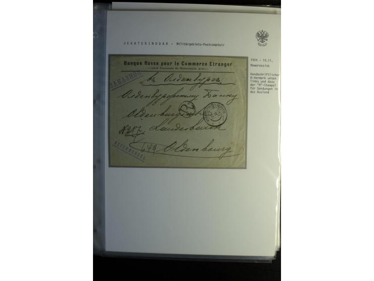1901/17, umfangreiche Sammlung R-Briefe, dabei ein Band nur St. Petersburg und Moskau, insgesamt über 250 ausgesuchte Briefe 