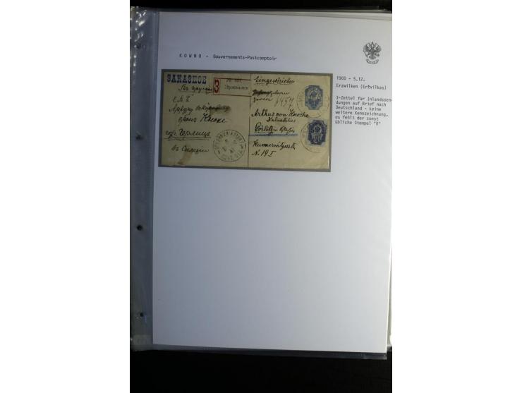 1901/17, umfangreiche Sammlung R-Briefe, dabei ein Band nur St. Petersburg und Moskau, insgesamt über 250 ausgesuchte Briefe 