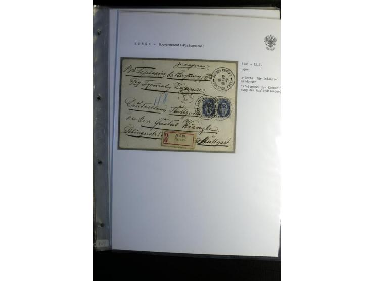 1901/17, umfangreiche Sammlung R-Briefe, dabei ein Band nur St. Petersburg und Moskau, insgesamt über 250 ausgesuchte Briefe 