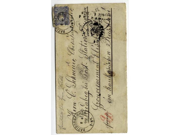 INCOMING: 1878, 8 Briefe aus Deutschland addressiert nach Kedabeg, an die von Siemens damals betriebene Kupermine, meist gute