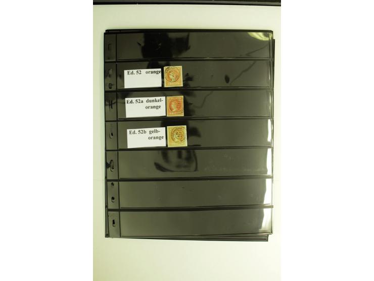 1850/67, Isabella, spezialisierte gestempelte Sammlung mit verschiedenen Farben bzw. Typen nach Edifil gesammelt, insgesamt s