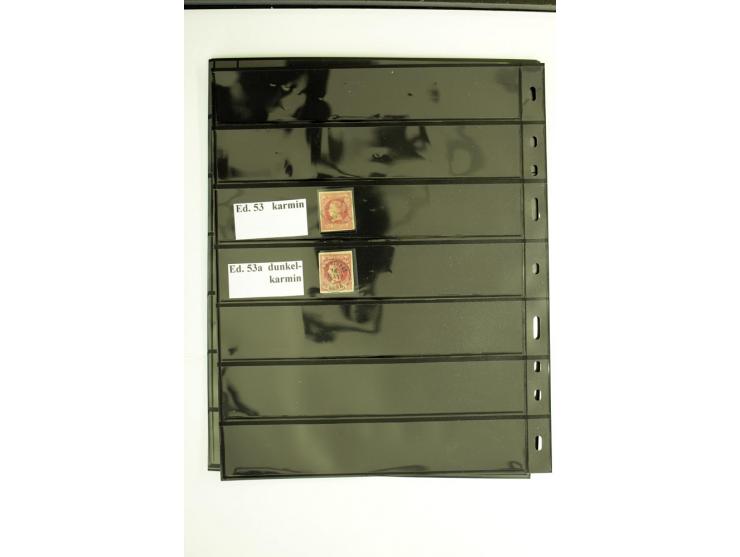 1850/67, Isabella, spezialisierte gestempelte Sammlung mit verschiedenen Farben bzw. Typen nach Edifil gesammelt, insgesamt s