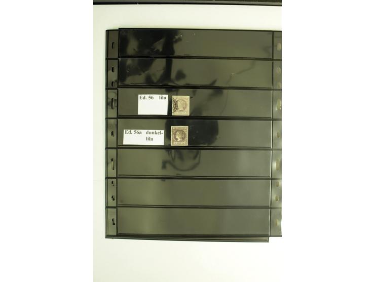 1850/67, Isabella, spezialisierte gestempelte Sammlung mit verschiedenen Farben bzw. Typen nach Edifil gesammelt, insgesamt s
