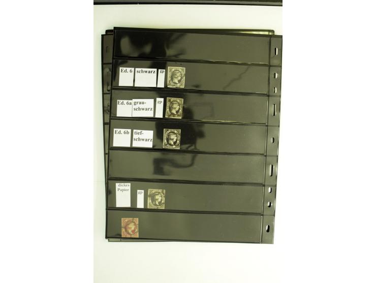 1850/67, Isabella, spezialisierte gestempelte Sammlung mit verschiedenen Farben bzw. Typen nach Edifil gesammelt, insgesamt s