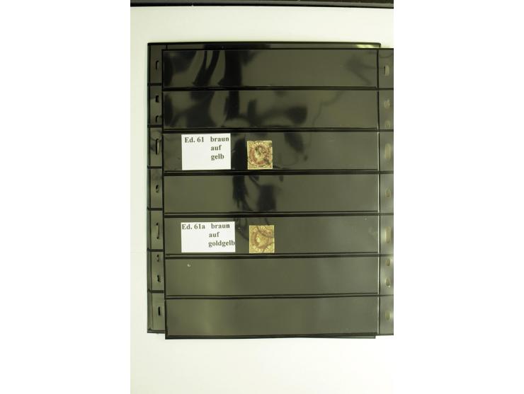 1850/67, Isabella, spezialisierte gestempelte Sammlung mit verschiedenen Farben bzw. Typen nach Edifil gesammelt, insgesamt s