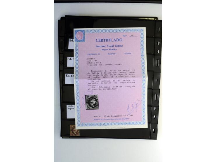 1850/67, Isabella, spezialisierte gestempelte Sammlung mit verschiedenen Farben bzw. Typen nach Edifil gesammelt, insgesamt s