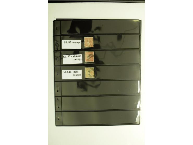 1850/67, Isabella, spezialisierte gestempelte Sammlung mit verschiedenen Farben bzw. Typen nach Edifil gesammelt, insgesamt s
