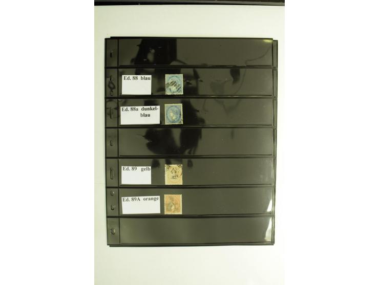 1850/67, Isabella, spezialisierte gestempelte Sammlung mit verschiedenen Farben bzw. Typen nach Edifil gesammelt, insgesamt s
