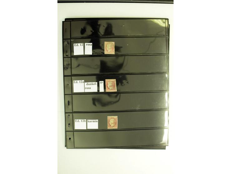 1850/67, Isabella, spezialisierte gestempelte Sammlung mit verschiedenen Farben bzw. Typen nach Edifil gesammelt, insgesamt s