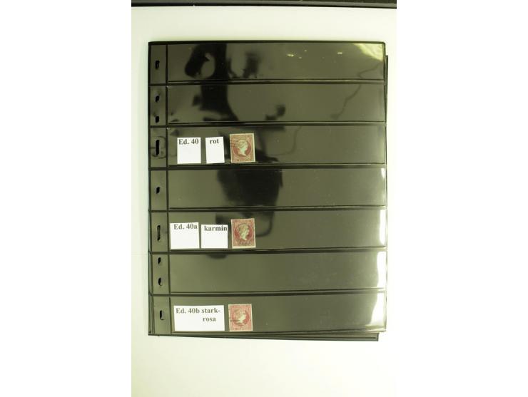 1850/67, Isabella, spezialisierte gestempelte Sammlung mit verschiedenen Farben bzw. Typen nach Edifil gesammelt, insgesamt s