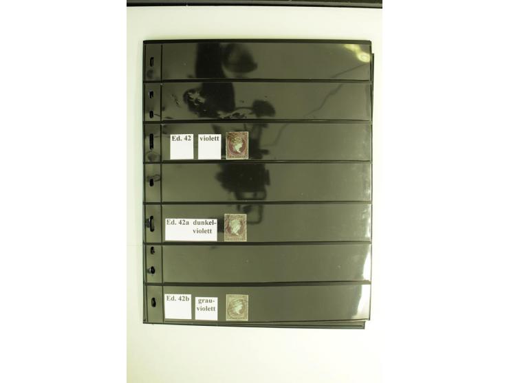 1850/67, Isabella, spezialisierte gestempelte Sammlung mit verschiedenen Farben bzw. Typen nach Edifil gesammelt, insgesamt s