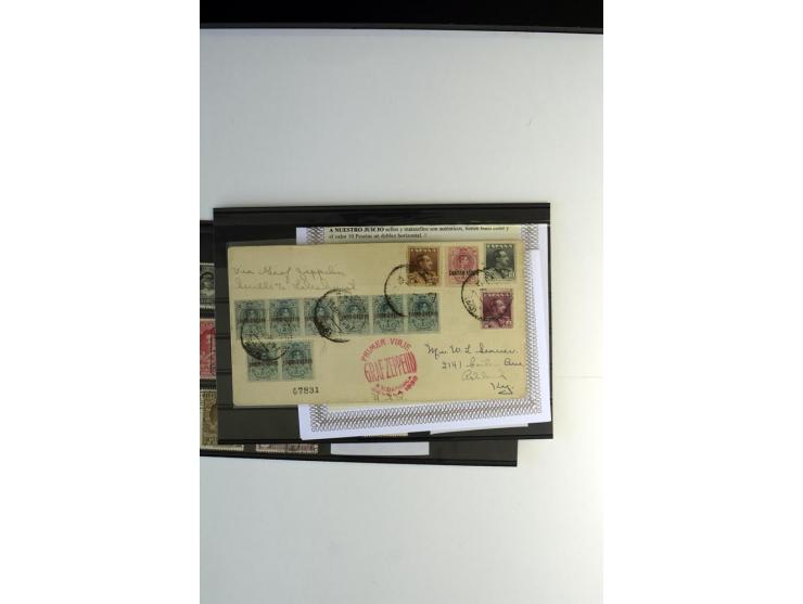 1926/30, Mi.-Nr. 298-31 und 455-56 gestempelt (letztere Attest Comex) sowie Brief zur SAF