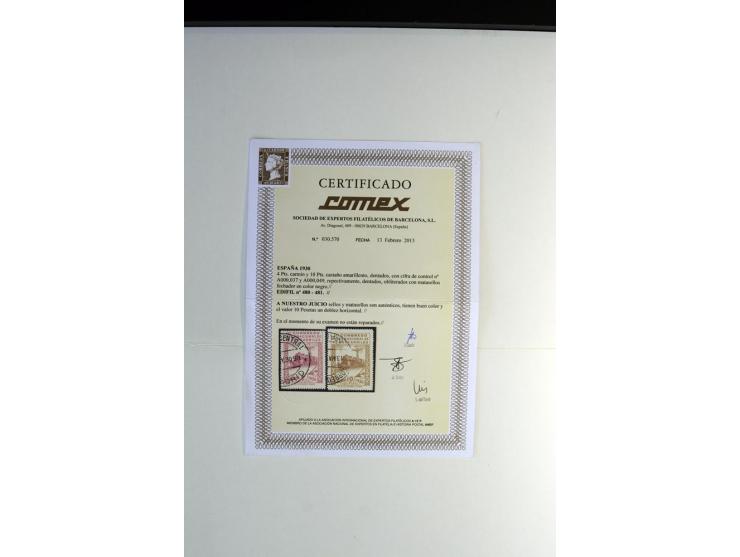 1926/30, Mi.-Nr. 298-31 und 455-56 gestempelt (letztere Attest Comex) sowie Brief zur SAF