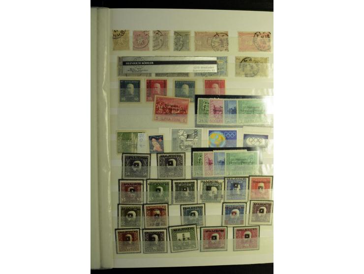 1850/1990 (ca.), postfrische, ungebrauchte und gestempelte Partie mit einer Vielzahl guter Werte, Sätze und Blocks, dabei u.a