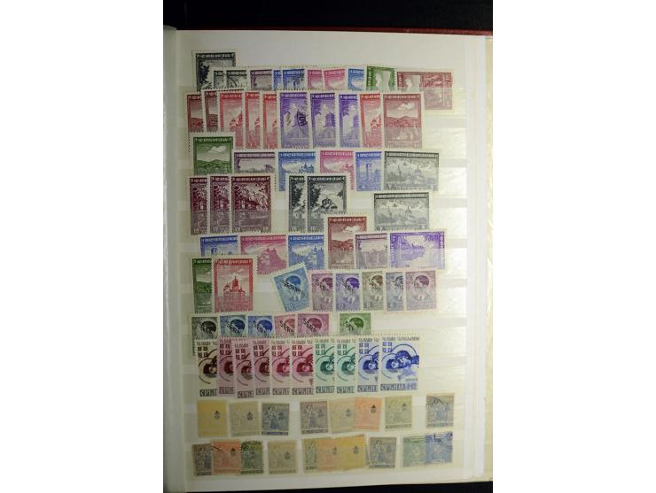 1850/1990 (ca.), postfrische, ungebrauchte und gestempelte Partie mit einer Vielzahl guter Werte, Sätze und Blocks, dabei u.a
