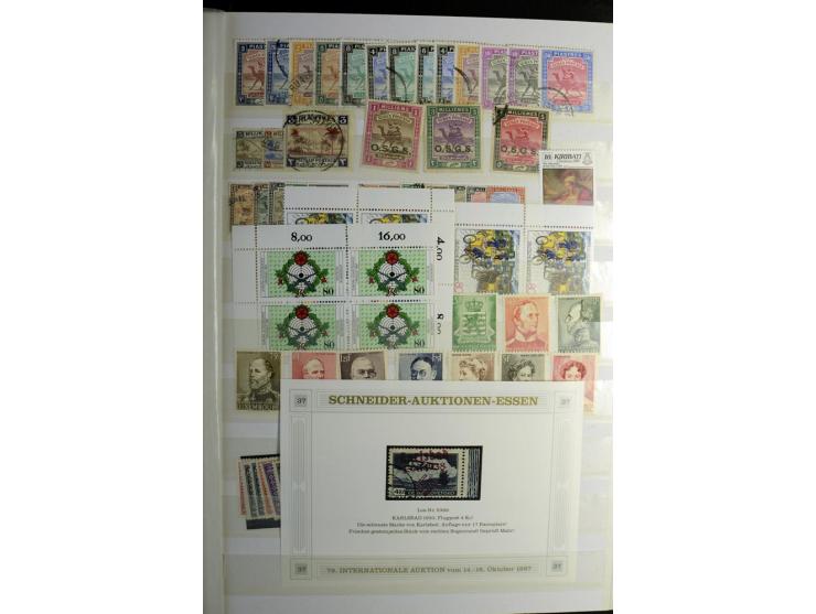 1850/1990 (ca.), postfrische, ungebrauchte und gestempelte Partie mit einer Vielzahl guter Werte, Sätze und Blocks, dabei u.a