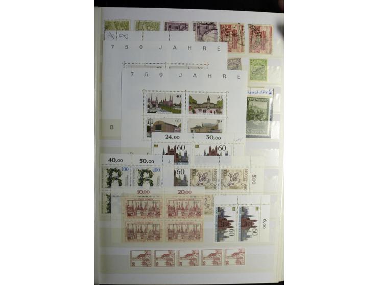 1850/1990 (ca.), postfrische, ungebrauchte und gestempelte Partie mit einer Vielzahl guter Werte, Sätze und Blocks, dabei u.a