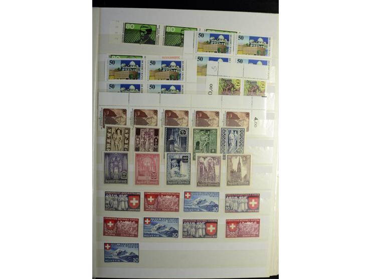 1850/1990 (ca.), postfrische, ungebrauchte und gestempelte Partie mit einer Vielzahl guter Werte, Sätze und Blocks, dabei u.a