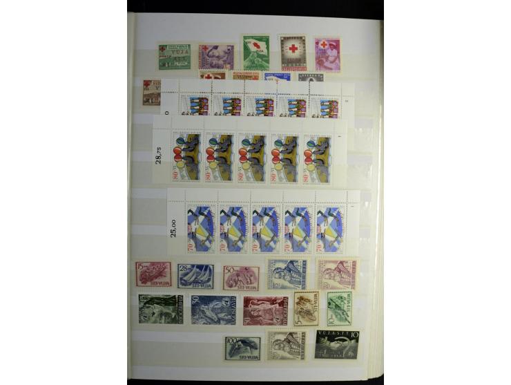 1850/1990 (ca.), postfrische, ungebrauchte und gestempelte Partie mit einer Vielzahl guter Werte, Sätze und Blocks, dabei u.a