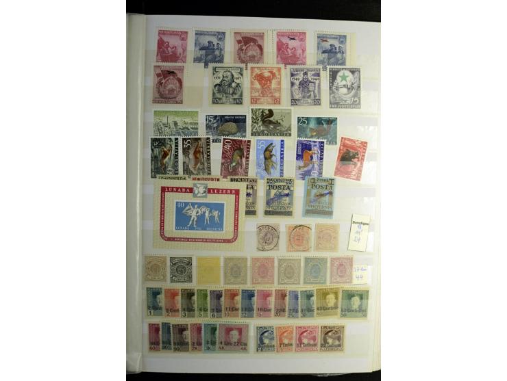 1850/1990 (ca.), postfrische, ungebrauchte und gestempelte Partie mit einer Vielzahl guter Werte, Sätze und Blocks, dabei u.a
