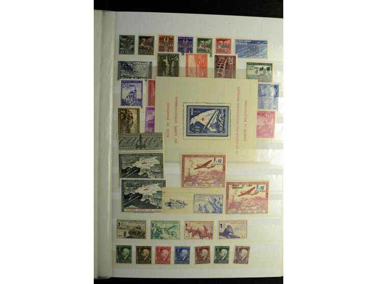 1850/1990 (ca.), postfrische, ungebrauchte und gestempelte Partie mit einer Vielzahl guter Werte, Sätze und Blocks, dabei u.a
