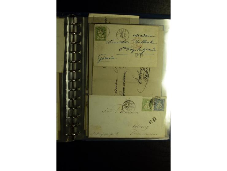 1850/1880, sehr interessanter Sammlungsposten mit ca. 250 Briefen und Ganzsachen von Belgien bis Schweiz mit vielen besseren 