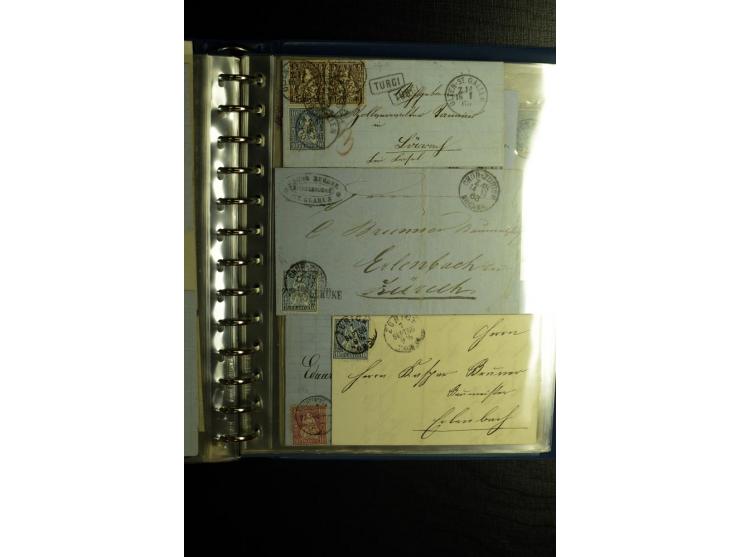 1850/1880, sehr interessanter Sammlungsposten mit ca. 250 Briefen und Ganzsachen von Belgien bis Schweiz mit vielen besseren 
