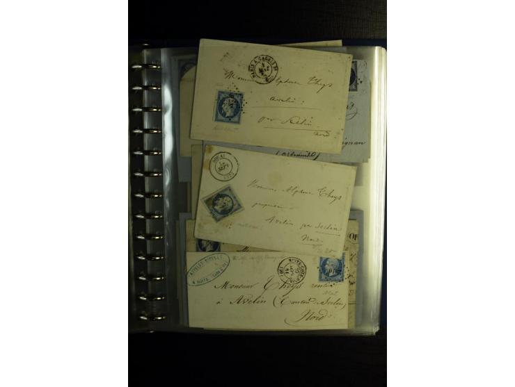 1850/1880, sehr interessanter Sammlungsposten mit ca. 250 Briefen und Ganzsachen von Belgien bis Schweiz mit vielen besseren 