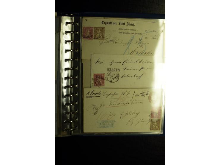 1850/1880, sehr interessanter Sammlungsposten mit ca. 250 Briefen und Ganzsachen von Belgien bis Schweiz mit vielen besseren 