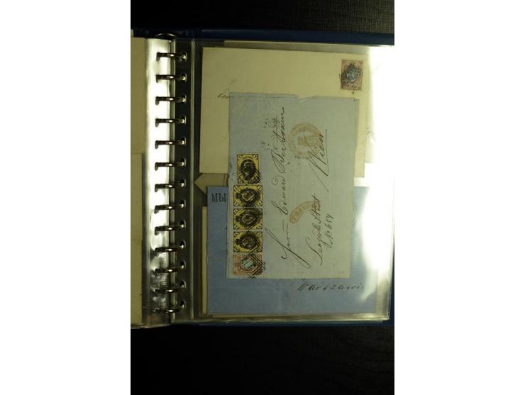 1850/1880, sehr interessanter Sammlungsposten mit ca. 250 Briefen und Ganzsachen von Belgien bis Schweiz mit vielen besseren 
