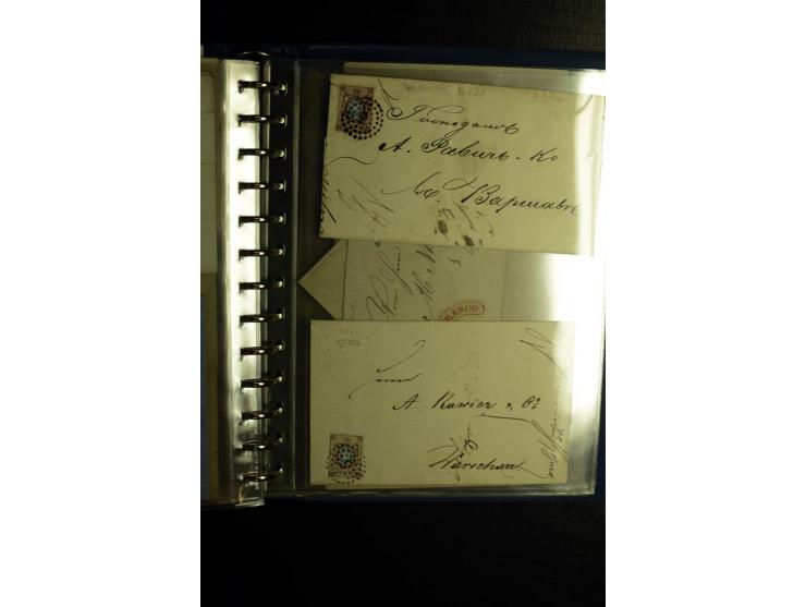 1850/1880, sehr interessanter Sammlungsposten mit ca. 250 Briefen und Ganzsachen von Belgien bis Schweiz mit vielen besseren 