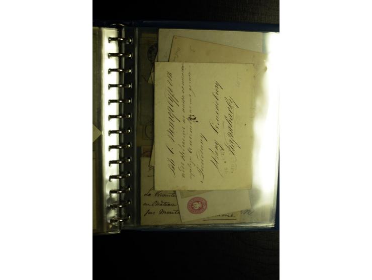 1850/1880, sehr interessanter Sammlungsposten mit ca. 250 Briefen und Ganzsachen von Belgien bis Schweiz mit vielen besseren 
