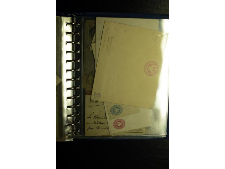 1850/1880, sehr interessanter Sammlungsposten mit ca. 250 Briefen und Ganzsachen von Belgien bis Schweiz mit vielen besseren 